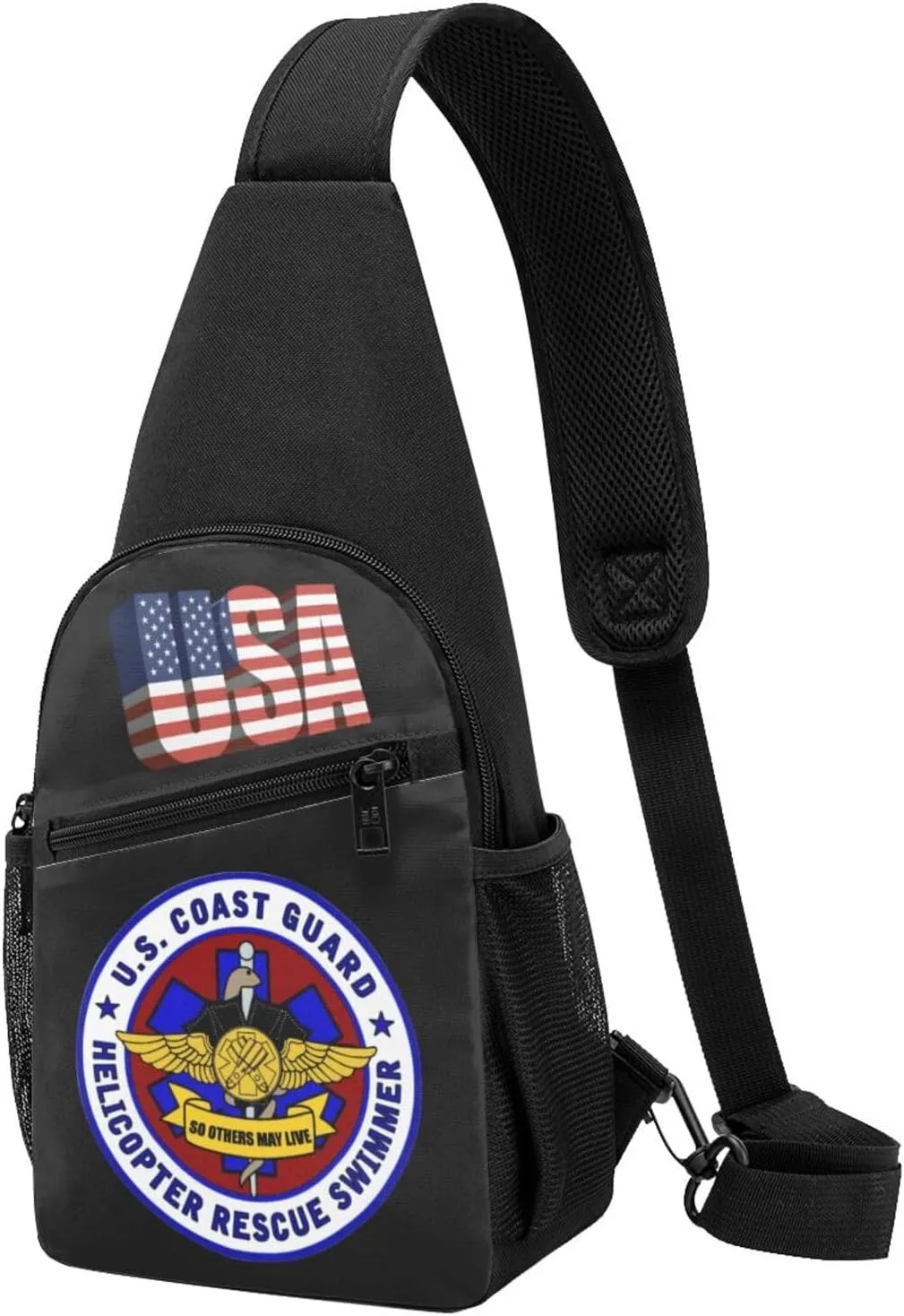 USCG Asts (Helicopter Rescue Swimmers)，Fashion One-Shoulder Bag，Anti-Theft Crossbody Shoulder Chest Bag