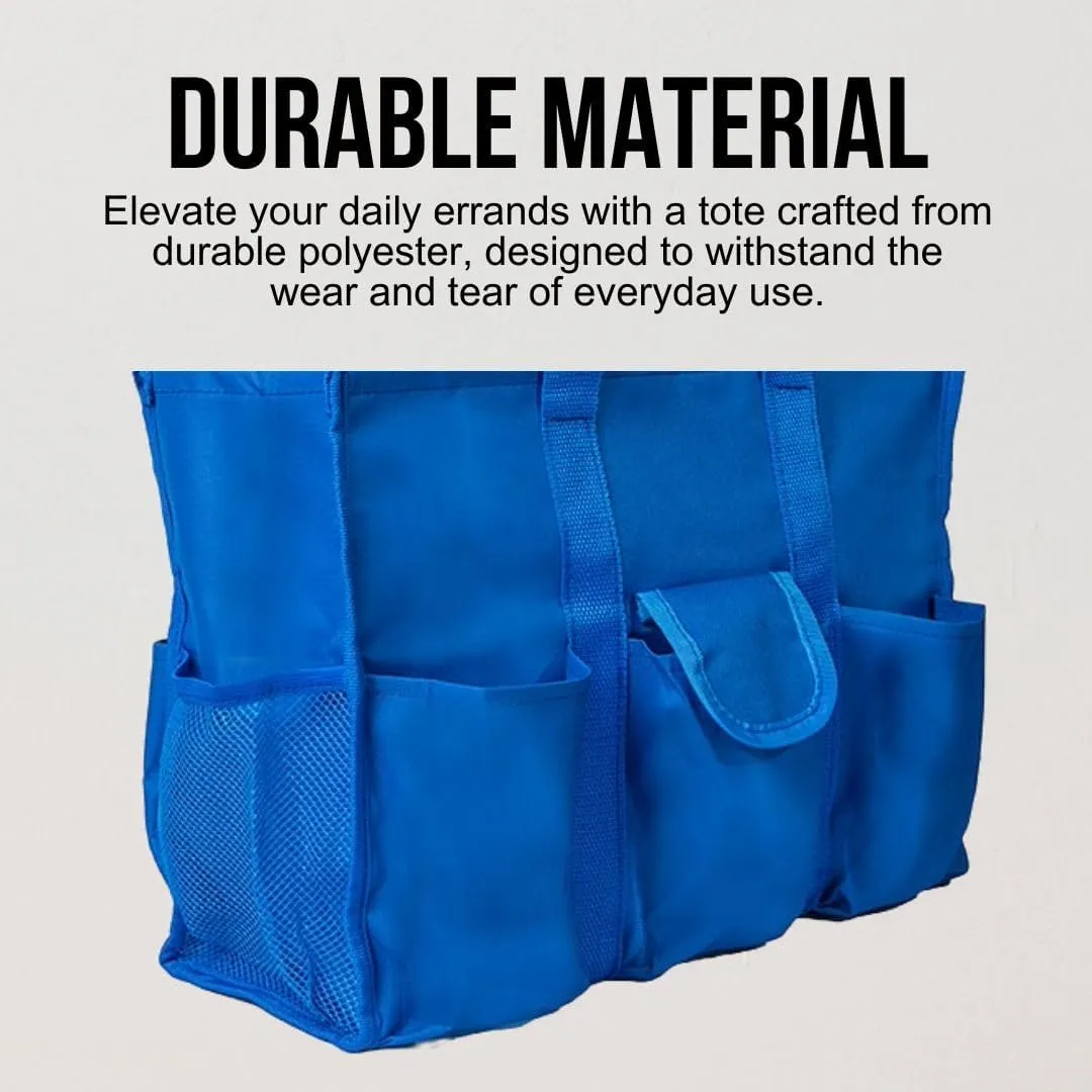 Utility Tote Bag with Zipper Top - Large Multipurpose Tote Organizer Bag