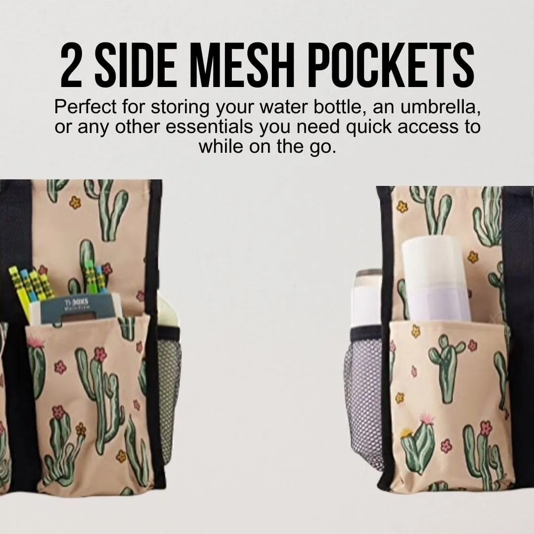 Utility Tote Bag with Zipper Top - Large Multipurpose Tote Organizer Bag