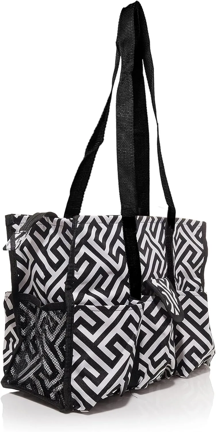 Utility Tote Bag with Zipper Top - Large Multipurpose Tote Organizer Bag