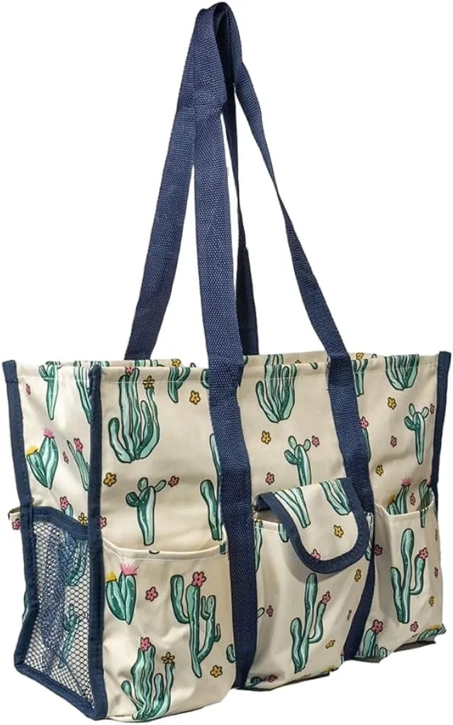 Utility Tote Bag with Zipper Top - Large Multipurpose Tote Organizer Bag