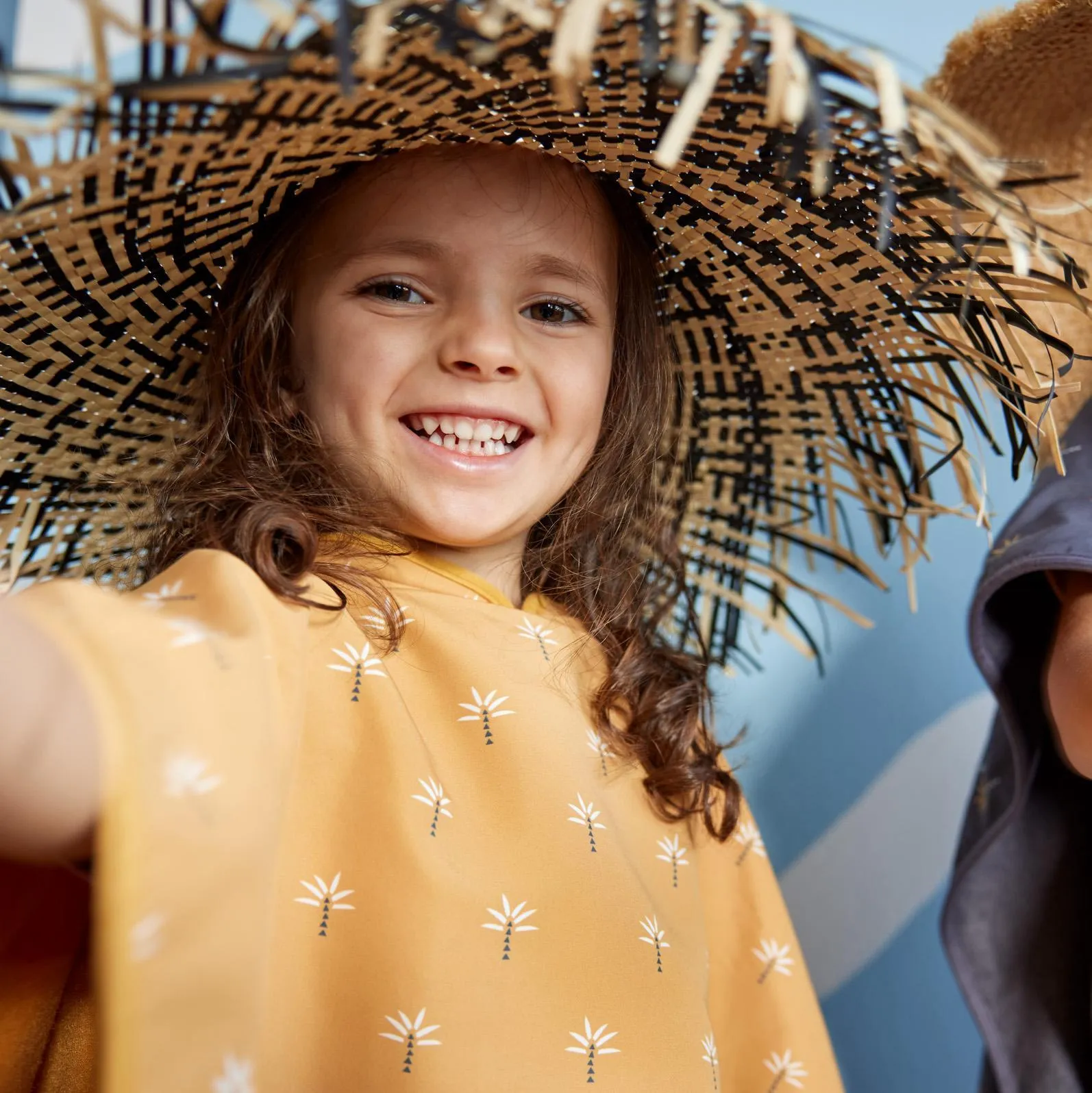 UV-Resistant Beach Poncho - Palmtree Ochre by Fresk