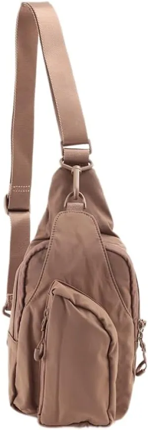 VAKAER Sling Bag for Women, Small Crossbody Bags with Adjustable Strap,Lightweight Casual Daypack Backpacks for Travel Hiking (Caramel)