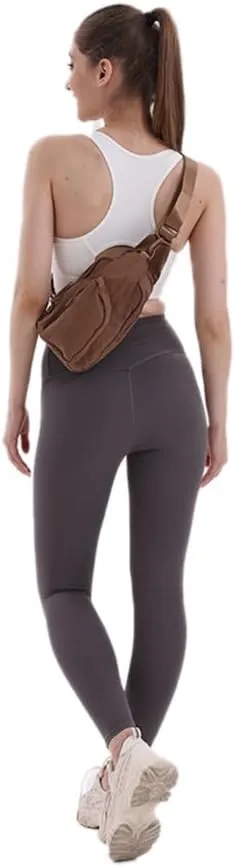 VAKAER Sling Bag for Women, Small Crossbody Bags with Adjustable Strap,Lightweight Casual Daypack Backpacks for Travel Hiking (Caramel)