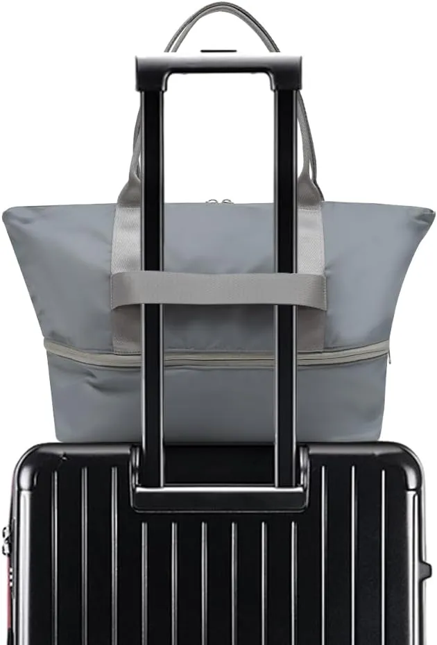 VAKAER Women's Tote Bag Carry on Bag with Luggage Sleeve Travel Duffel Weekender Overnight Expandable Bags for Sports Gym