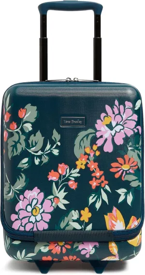 Vera Bradley Women's Hardside Underseat Rolling Suitcase Luggage, Fresh-Cut Floral Green, One Size