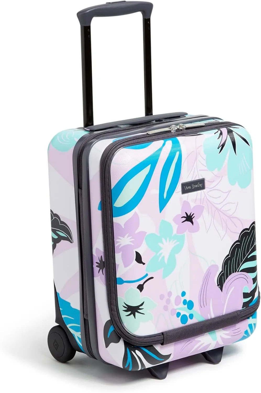 Vera Bradley Women's Hardside Underseat Rolling Suitcase Luggage, Island Floral Purple, One Size