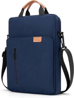 Vertical Laptop Case Computer Bag for 14 Inch MacBook Pro M1 M2 M3 M4 Computer Notebook, Waterproof Protective Lightweight Laptop Computer Cover Bag, Navy Blue