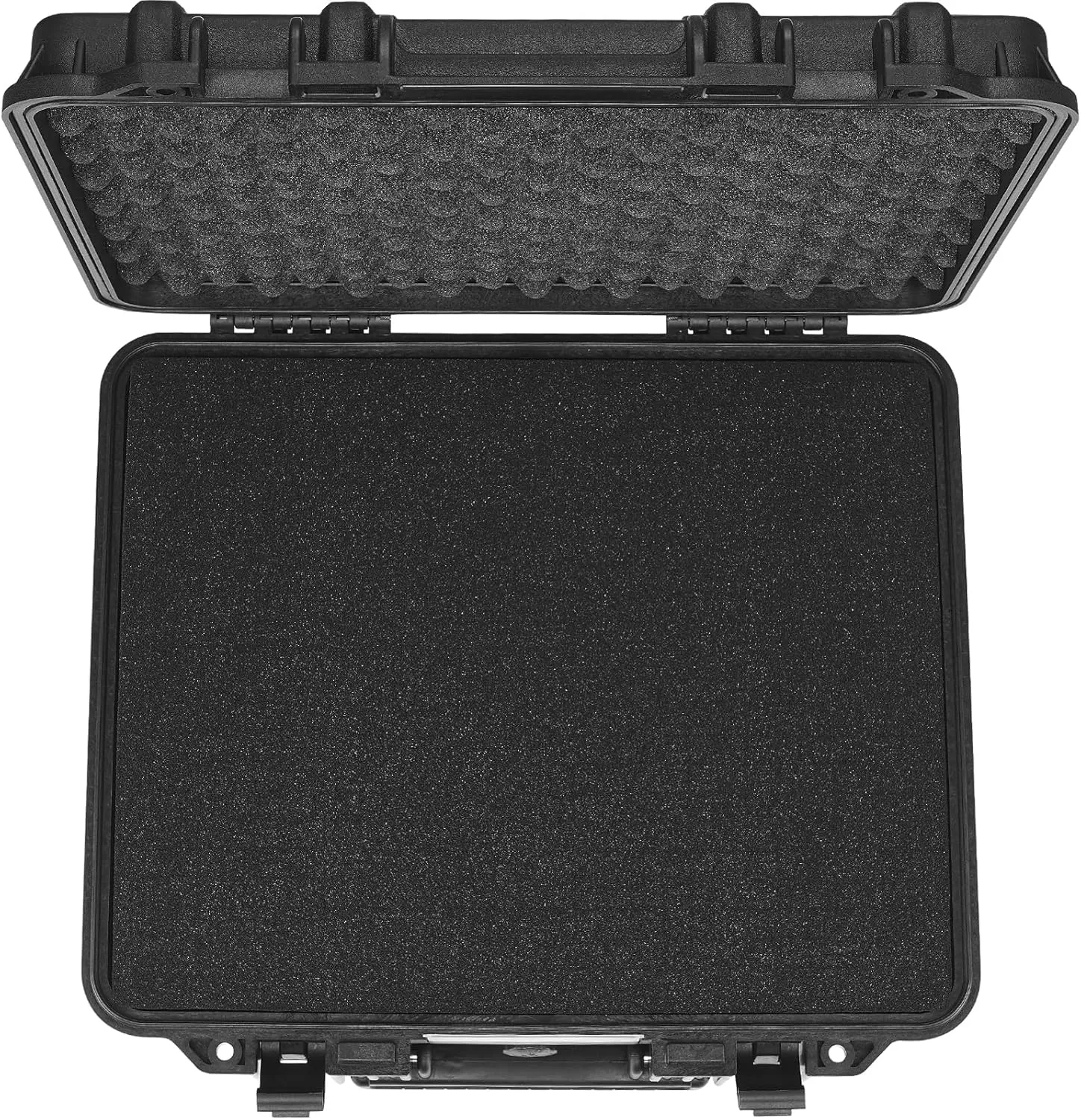 VEVOR Hard Pistol Cases with Pre-cut PU Foam, Waterproof & Dustproof Hard Gun Case for 6 Pistol & 21 Magazine, 19.3×17.1×8.3 in Lockable Pistol Case, Black