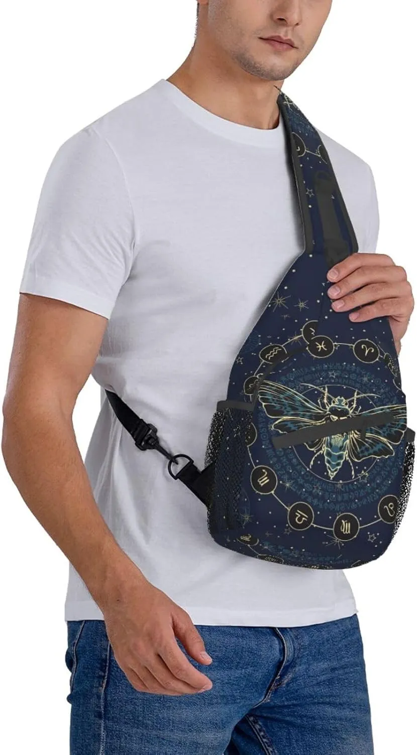 Vintage Elephant Sling Backpack Unisex Crossbody Chest Bag Shoulder Chest Bag For Women Men Hiking Travel