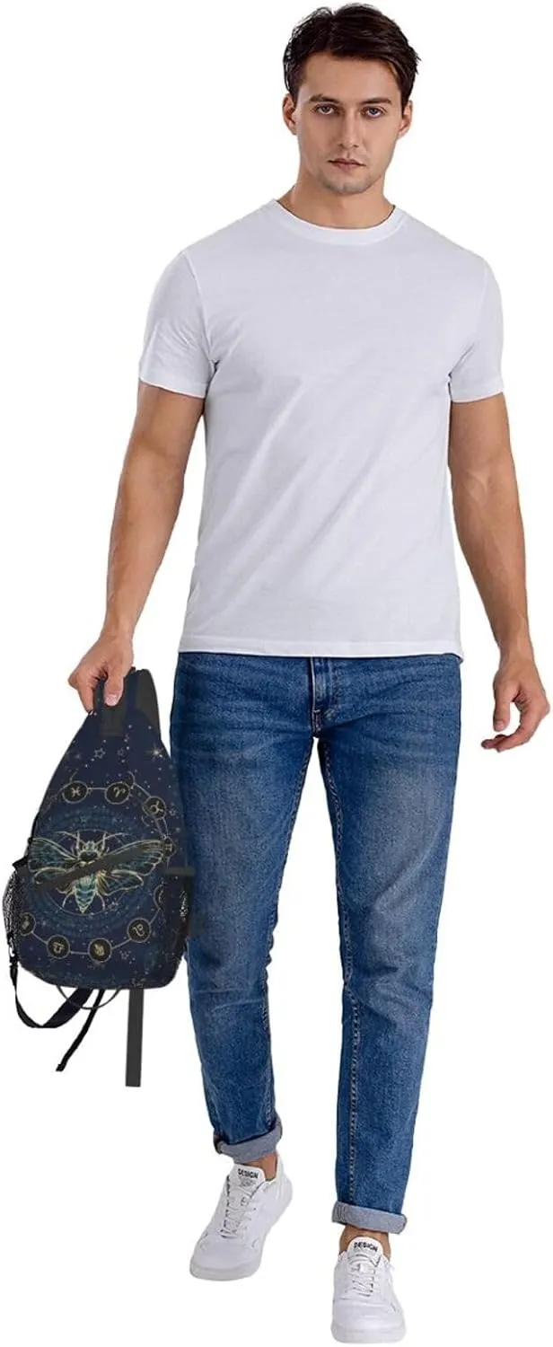 Vintage Elephant Sling Backpack Unisex Crossbody Chest Bag Shoulder Chest Bag For Women Men Hiking Travel