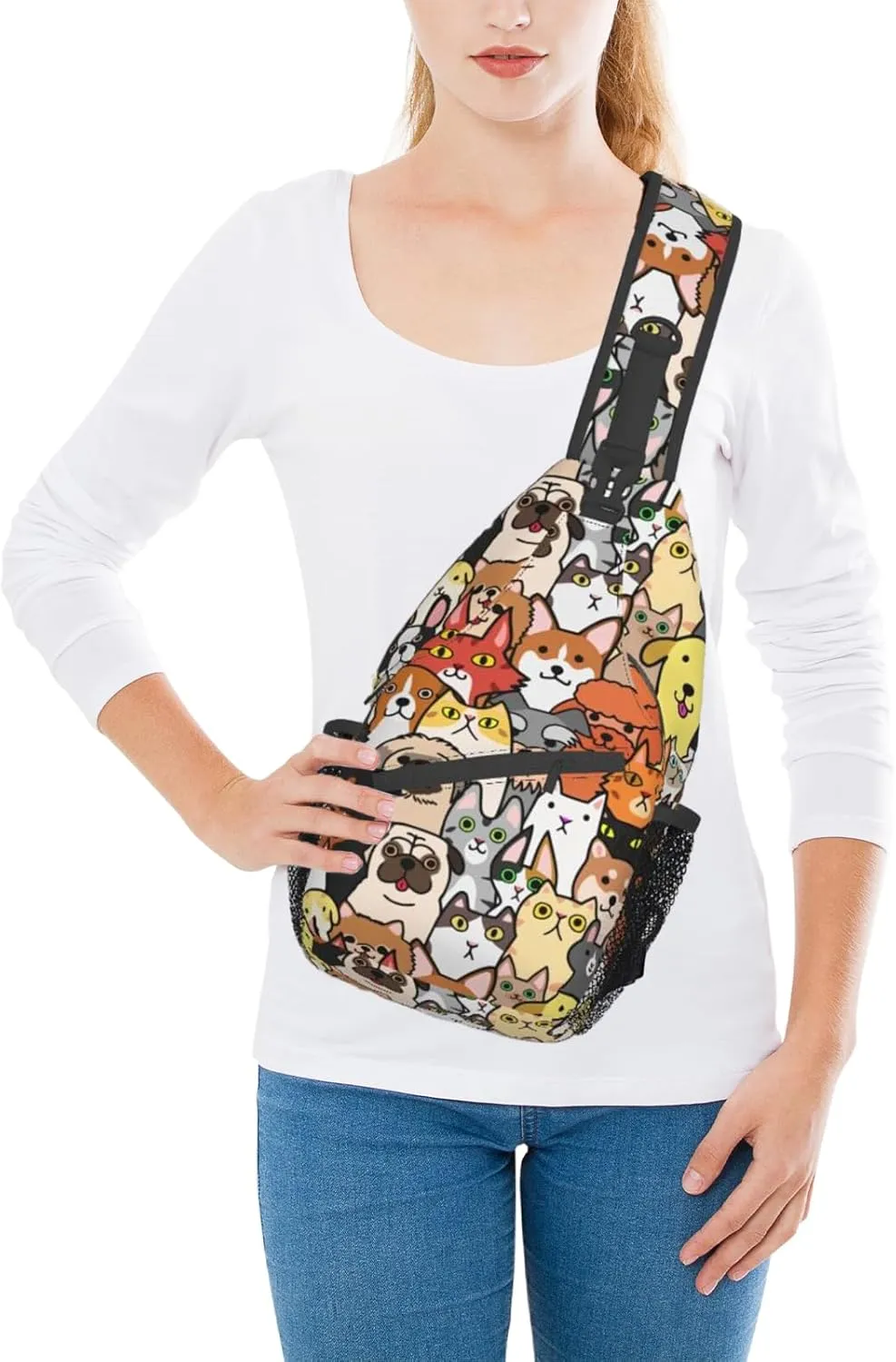 Vintage Elephant Sling Backpack Unisex Crossbody Chest Bag Shoulder Chest Bag For Women Men Hiking Travel