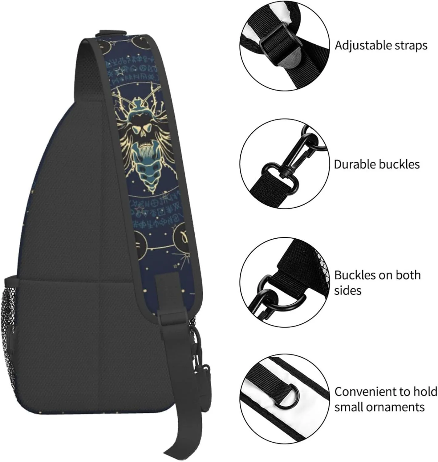 Vintage Elephant Sling Backpack Unisex Crossbody Chest Bag Shoulder Chest Bag For Women Men Hiking Travel