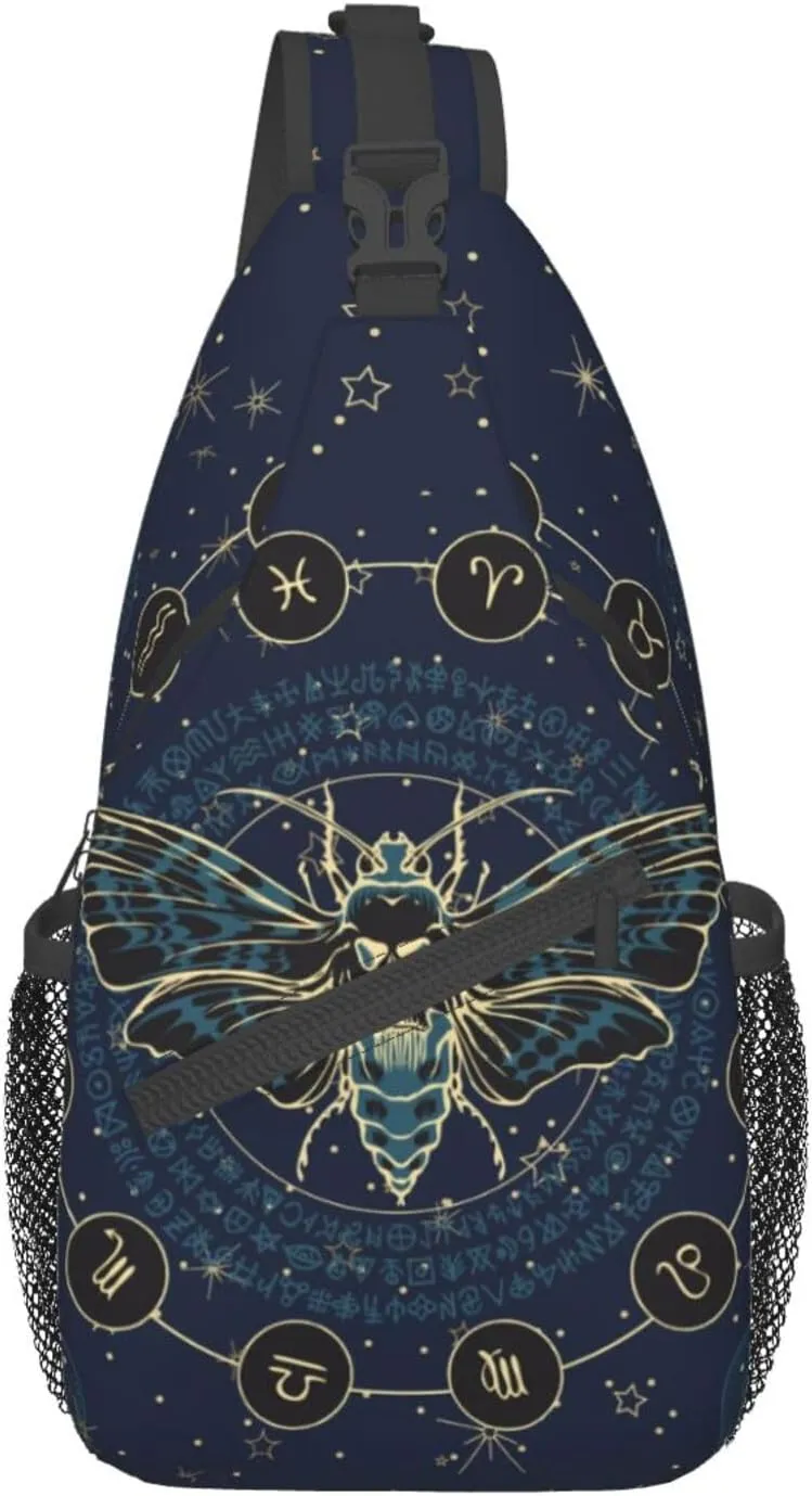 Vintage Elephant Sling Backpack Unisex Crossbody Chest Bag Shoulder Chest Bag For Women Men Hiking Travel