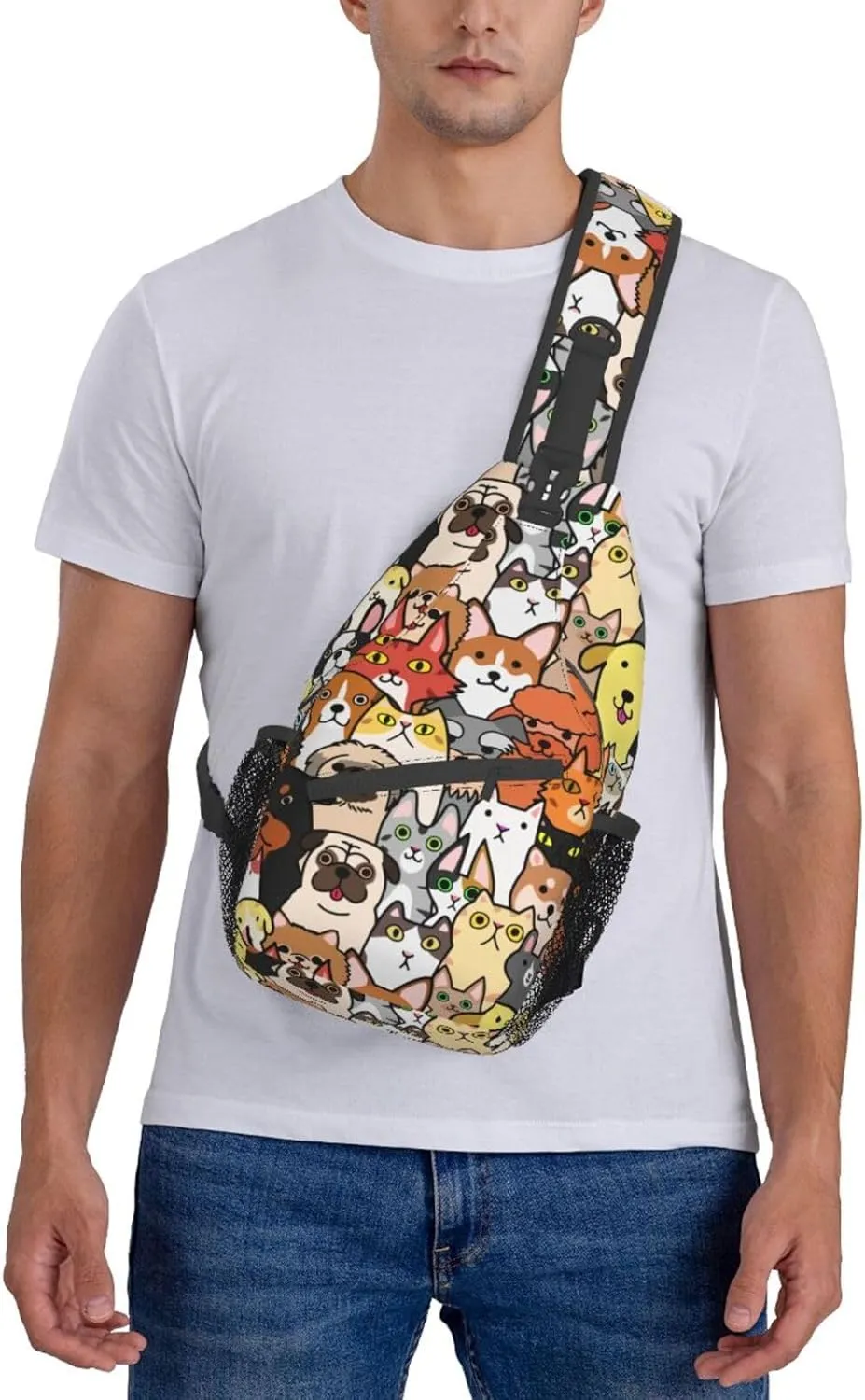 Vintage Elephant Sling Backpack Unisex Crossbody Chest Bag Shoulder Chest Bag For Women Men Hiking Travel