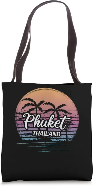 Vintage Thailand Vacation Travel Asia Thai Beach Phuket Tote Bag
