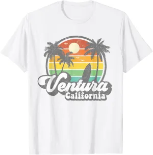 Vintage Ventura Beach California CA Surfing Retro Surf Gift T-Shirt