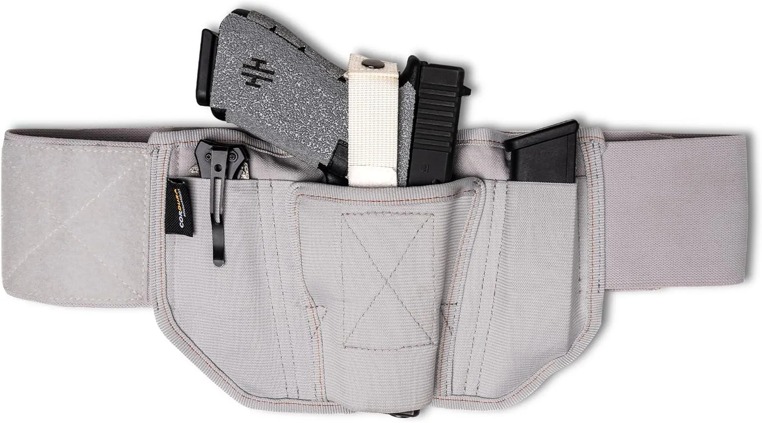 VNSH Airsoft Gun Holster - The Ultimate Belly Band Holster for Men & Women | Comfortable Concealed Carry Belt | Fits 99% of Handguns | Ambidextrous Design with Built-in Magazine Pouches