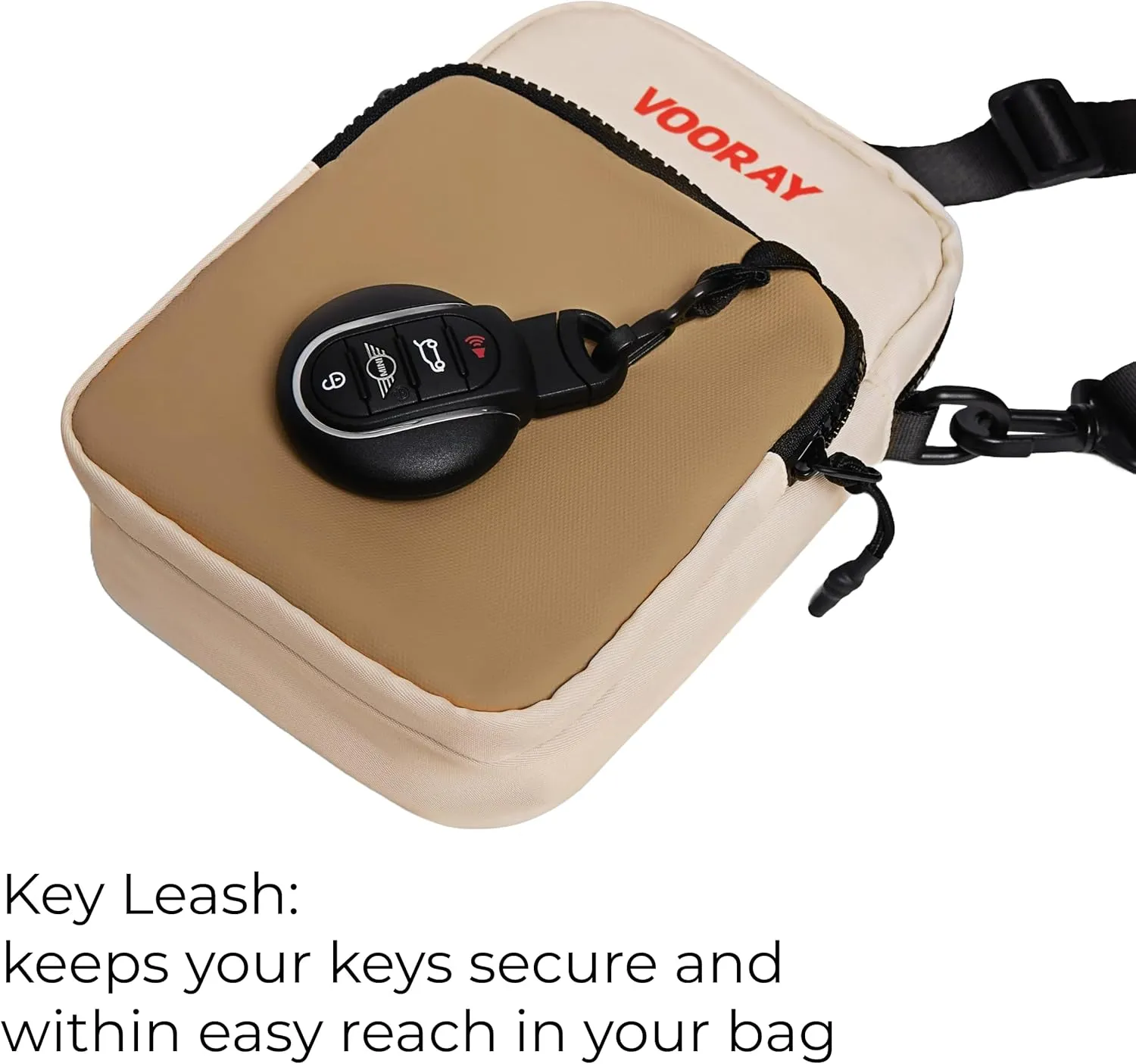 VOORAY 1L Lightweight Core Crossbody Bag – Adjustable Belt Bag for Gym & Travel