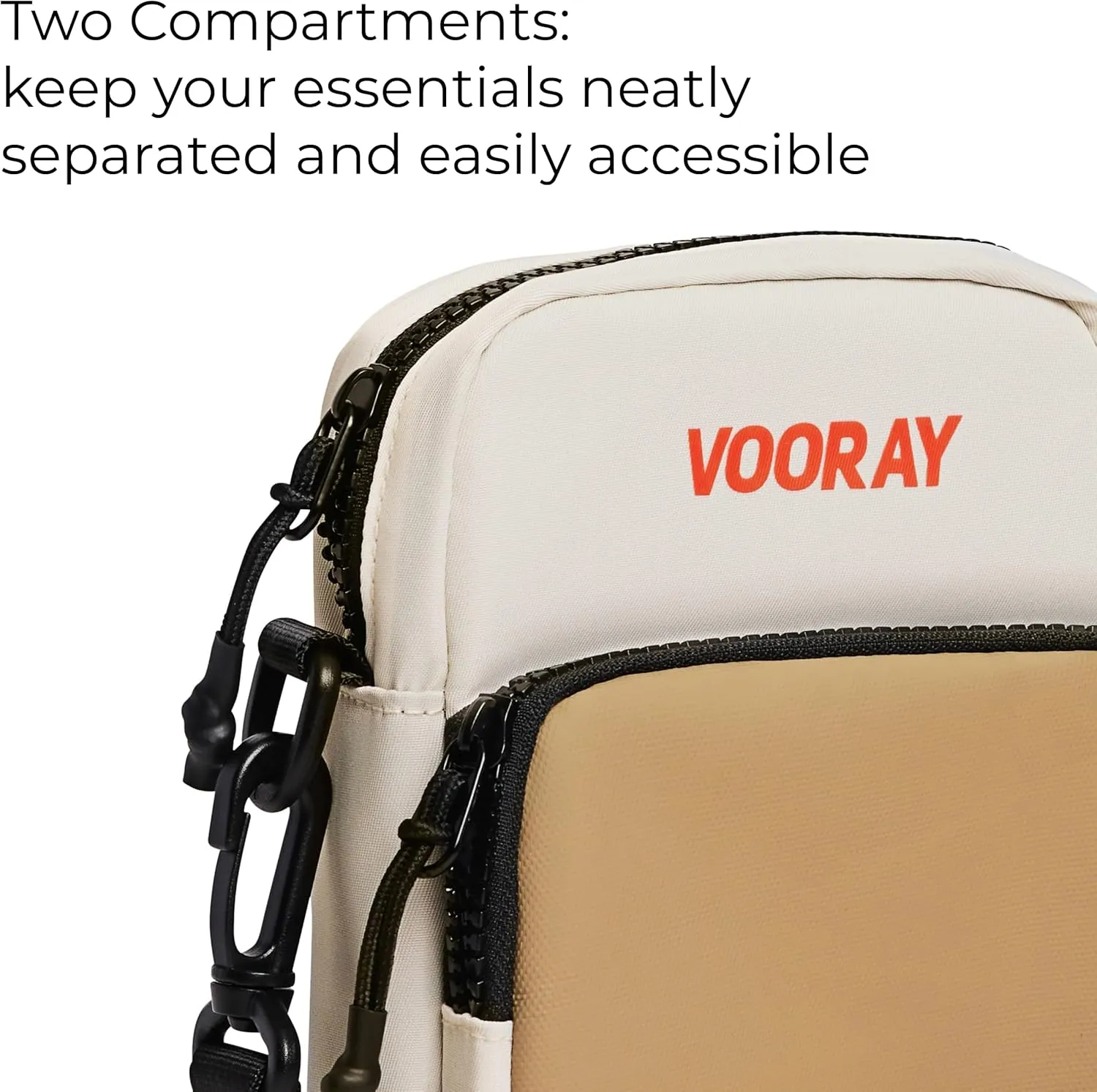 VOORAY 1L Lightweight Core Crossbody Bag – Adjustable Belt Bag for Gym & Travel