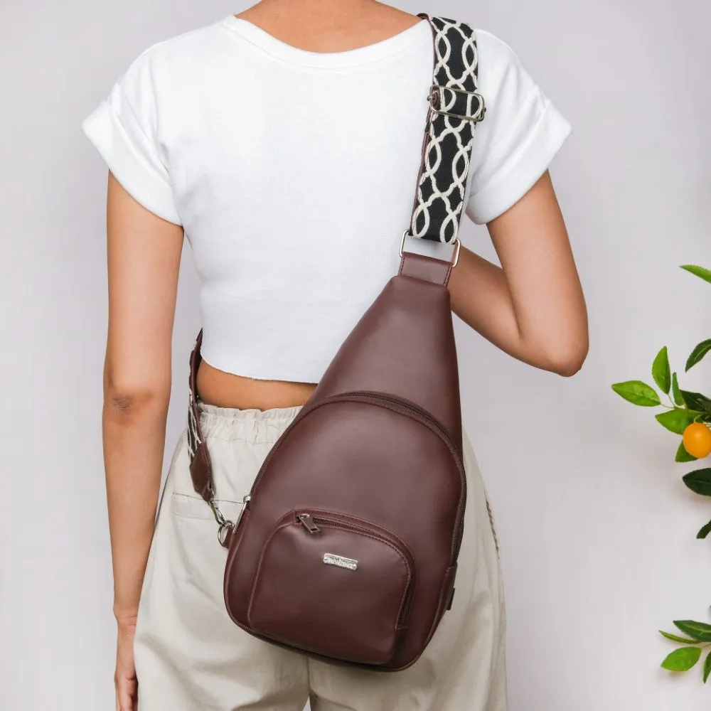 Voyager Crossbody Sling Bag Brown