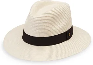 Wallaroo Hat Company Women’s Petite Palm Beach Fedora – UPF 50  UV Protection Sun Hat, Packable, Adjustable, Small Size