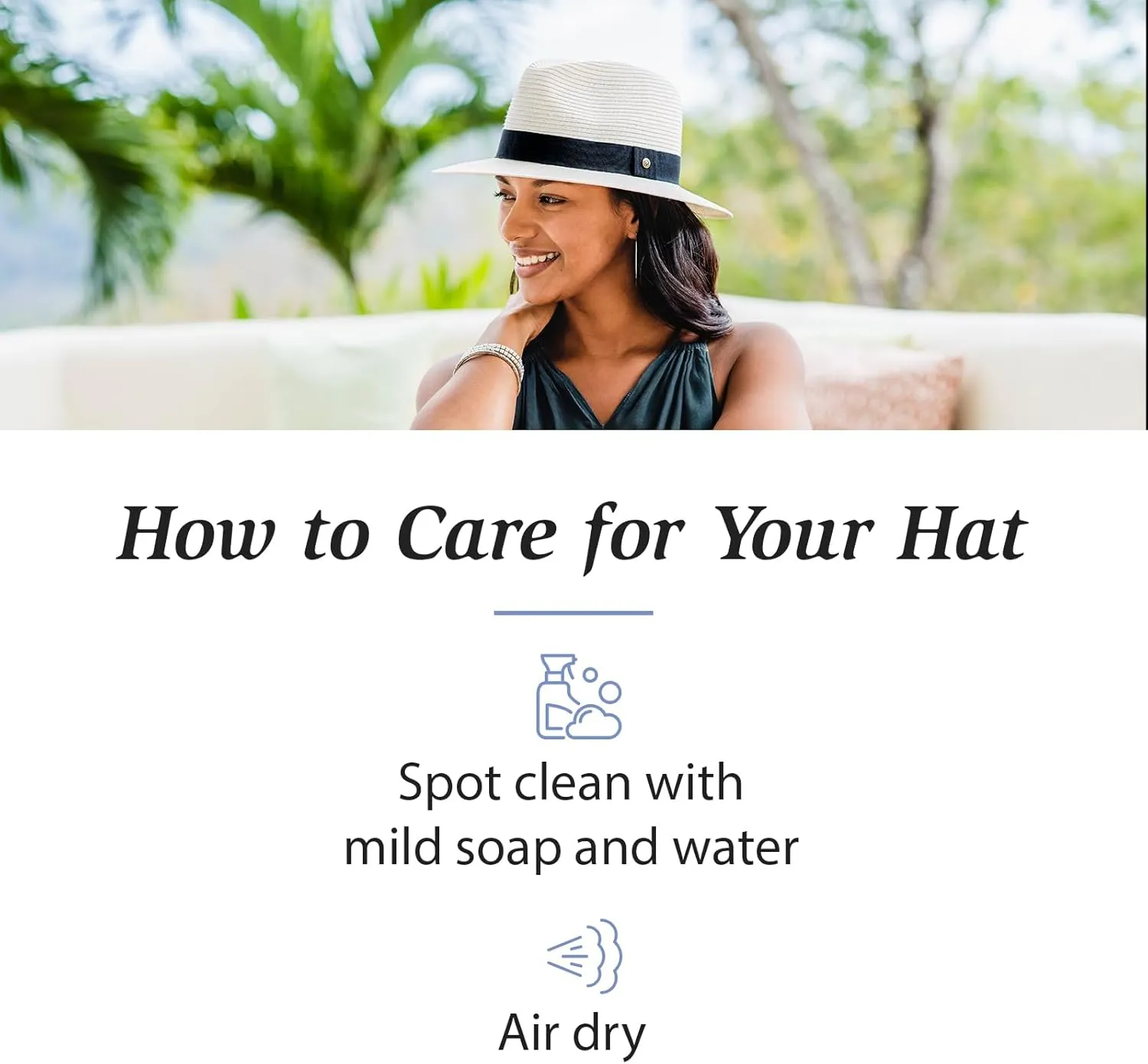Wallaroo Hat Company Women’s Petite Palm Beach Fedora – UPF 50  UV Protection Sun Hat, Packable, Adjustable, Small Size