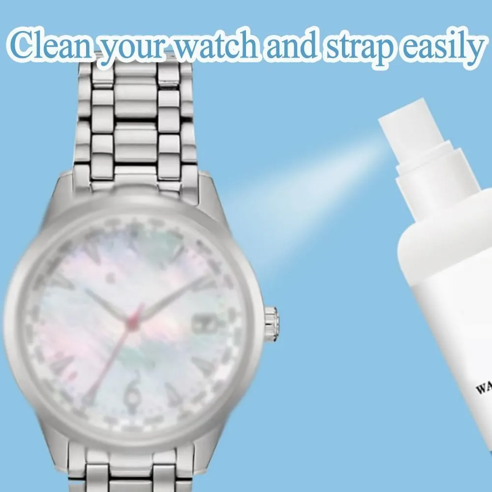 Watch Strap Maintenance Cleaner Spray,Metal Watch Strap Spray Cleaner,Watch Cleaner Solutions,Quick and Deep Cleaning,for Case Bracelet and Jewelry