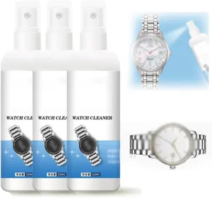Watch Strap Maintenance Cleaner Spray,Metal Watch Strap Spray Cleaner,Watch Cleaner Solutions,Quick and Deep Cleaning,for Case Bracelet and Jewelry