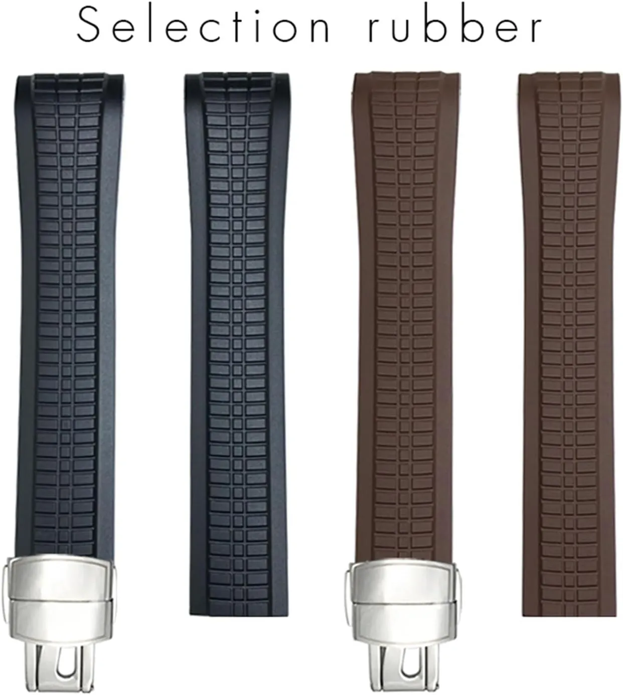 Watch Strap Rubber Strap Silicone Strap Universal Strap Buckle Strap Cowhide Strap Nylon Leather Silicone Strap Folding Buckle Strap Watch Strap Strap