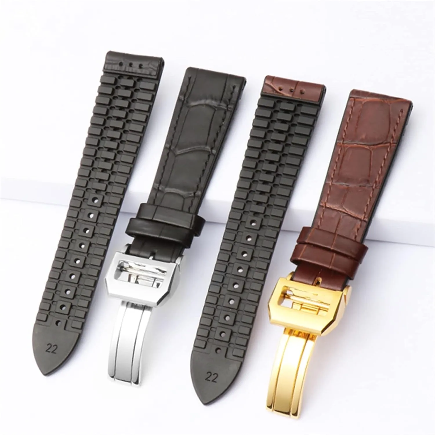 Watch Strap Rubber Strap Silicone Strap Universal Strap Buckle Strap Cowhide Strap Nylon Leather Silicone Strap Folding Buckle Strap Watch Strap Strap