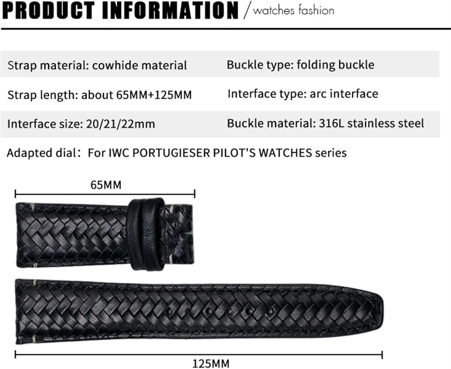 Watch Strap Rubber Strap Silicone Strap Universal Strap Buckle Strap Cowhide Strap Nylon Leather Silicone Strap Folding Buckle Strap Watch Strap Strap