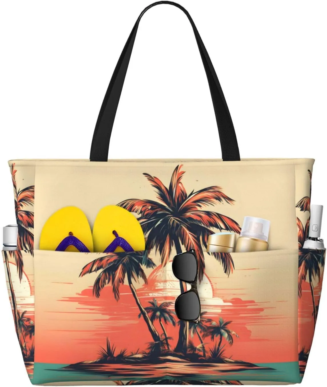 Waterproof Beach Bag for Women Sandproof Beach Tote Bag Large Capacity Swim Pool Bag Foldable Travel Duffel Bags