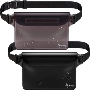 Waterproof Fanny Pack, Waterproof Pouch for Phone Passport Wallet Purse with Waist strap, Ideal for Swimming Boating Fishing Diving Beach