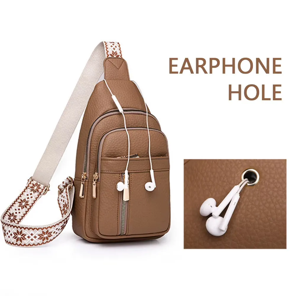 Waterproof for Leather End-to-end encryption Urbanchic Chest Women PU the Go Positive reviews Bag & Shoulder Crossbody – on