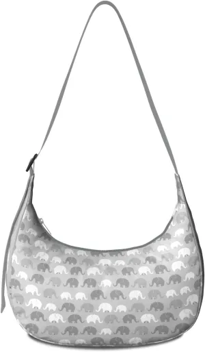 Waterproof Nylon Crescent Sling Crossbody Bag Casual Boho Elephant Shoulder Bag with Adjustable Strap for Work Travel