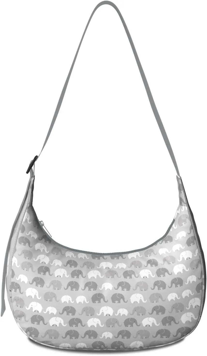 Waterproof Nylon Crescent Sling Crossbody Bag Casual Boho Elephant Shoulder Bag with Adjustable Strap for Work Travel
