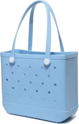 Waterproof Rubber Beach Tote, Eva Beach Bag, Rubber Beach Bag Waterproof Sandproof Outdoor Tote Bag Portable Travel