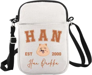 WCGXKO Korean Pop Gift Korean Group Merch Boys Group Est 1999 Dwaekki Crossbody Bag for Pop Music Lover