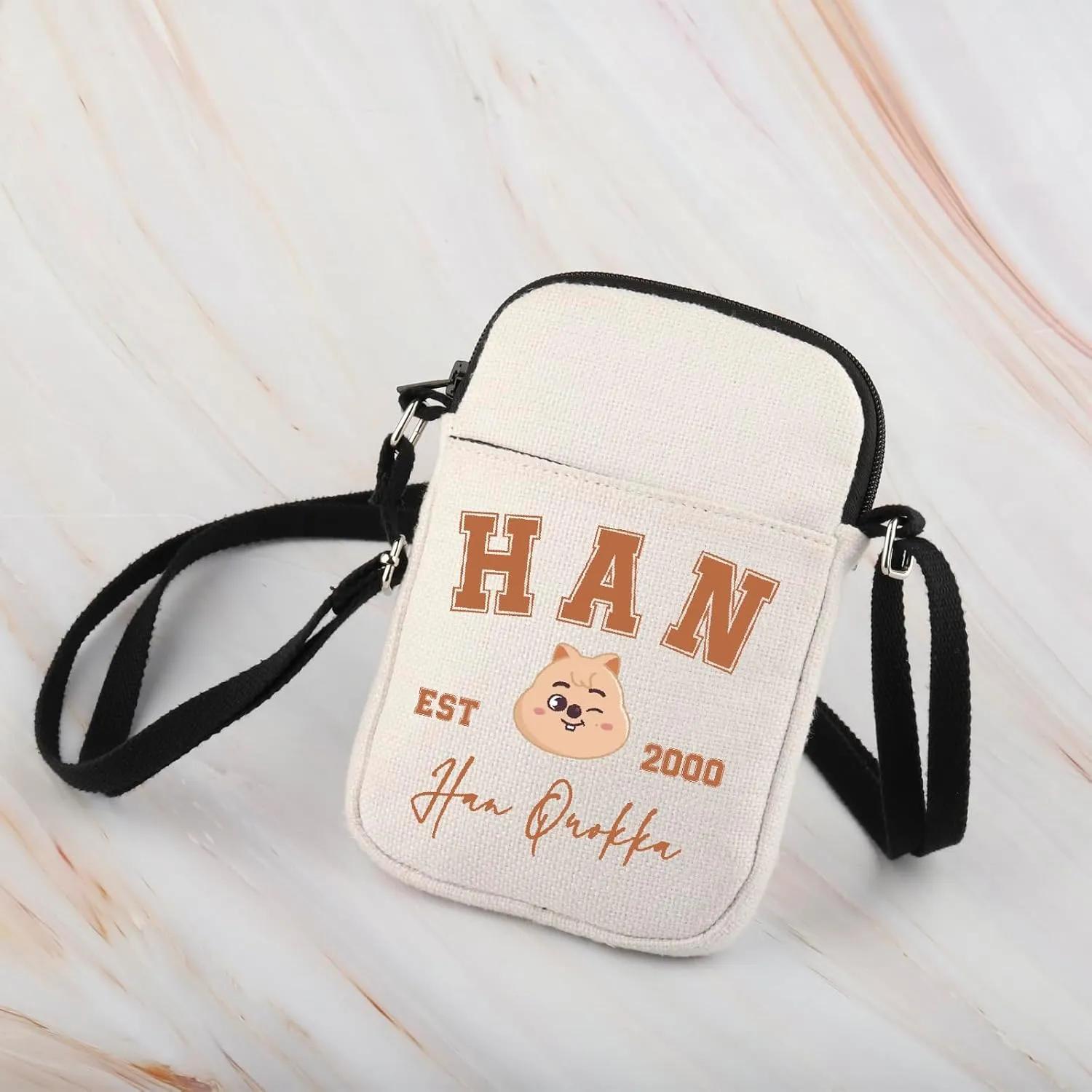 WCGXKO Korean Pop Gift Korean Group Merch Boys Group Est 1999 Dwaekki Crossbody Bag for Pop Music Lover