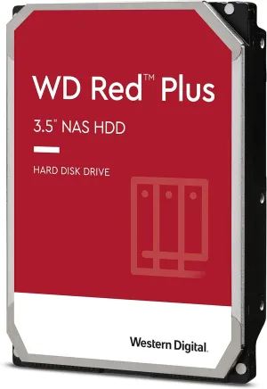 WD Red Plus 6TB NAS 3.5" Internal Hard Drive - 5400 RPM Class, SATA 6 Gb/s, CMR, 64MB Cache