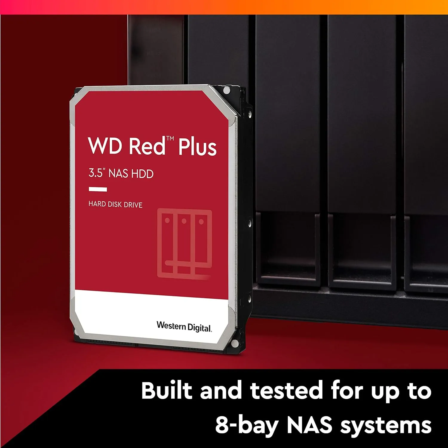 WD Red Plus 6TB NAS 3.5" Internal Hard Drive - 5400 RPM Class, SATA 6 Gb/s, CMR, 64MB Cache