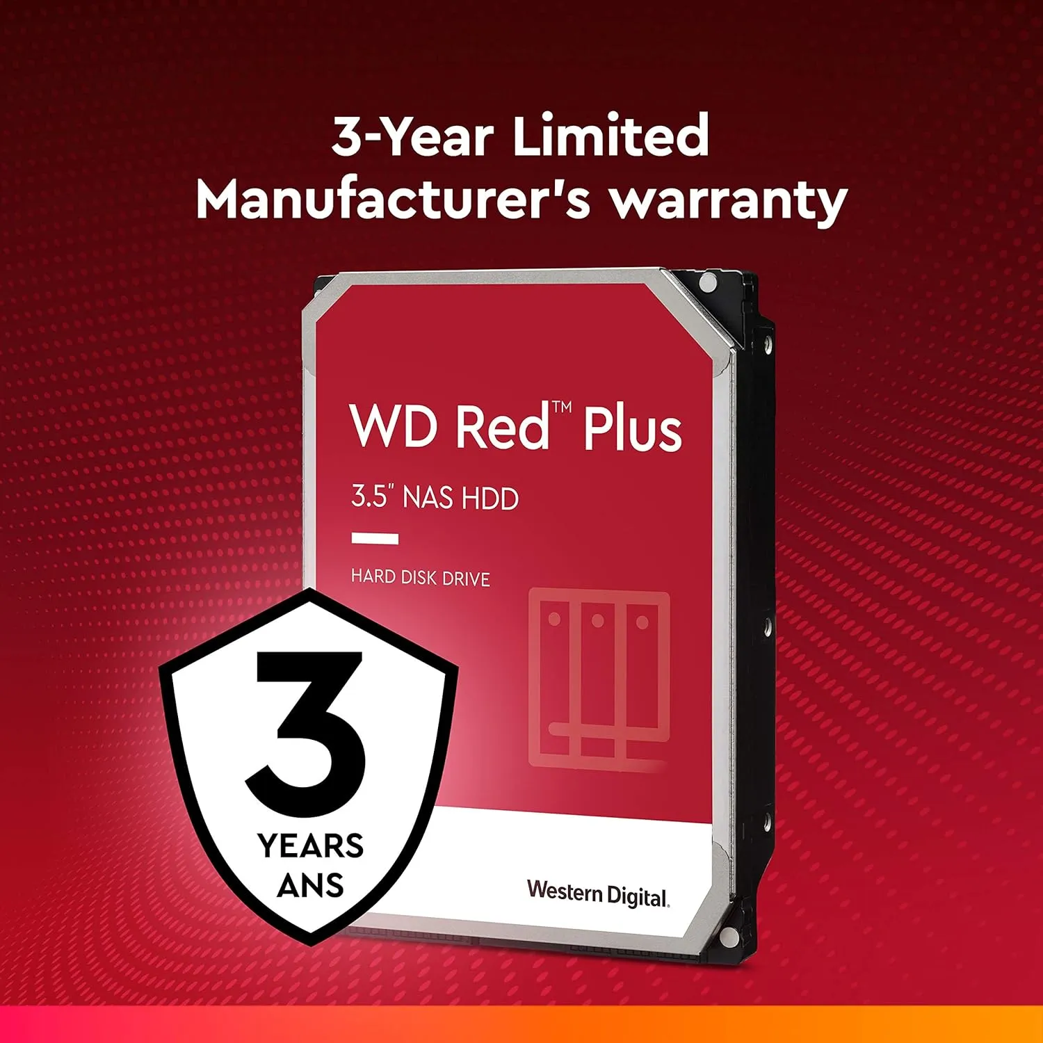 WD Red Plus 6TB NAS 3.5" Internal Hard Drive - 5400 RPM Class, SATA 6 Gb/s, CMR, 64MB Cache