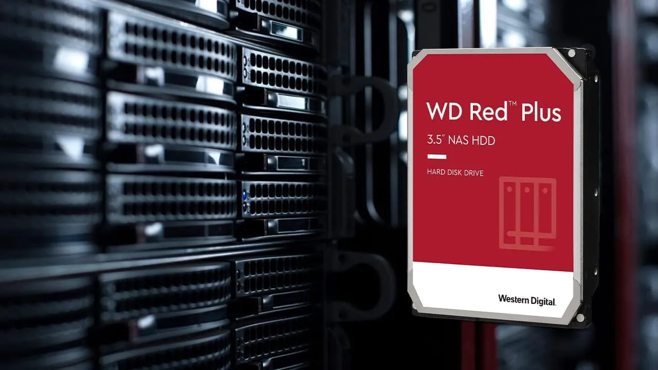 WD Red Plus 6TB NAS 3.5" Internal Hard Drive - 5400 RPM Class, SATA 6 Gb/s, CMR, 64MB Cache