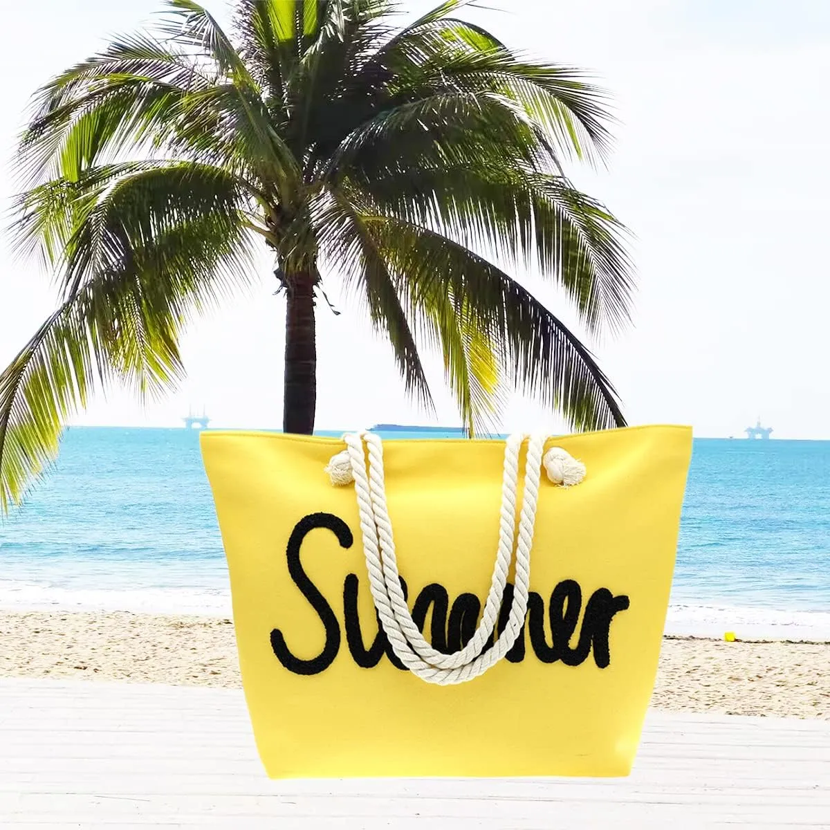 We We Summer Beach bags for Women Large Beach Tote Bag Pool Beach Towel Bags Daily Bags for Travel Gym