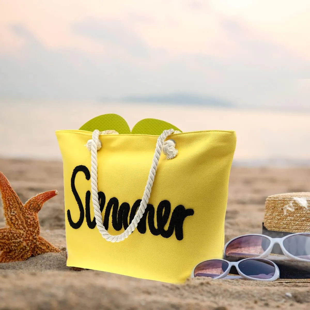We We Summer Beach bags for Women Large Beach Tote Bag Pool Beach Towel Bags Daily Bags for Travel Gym