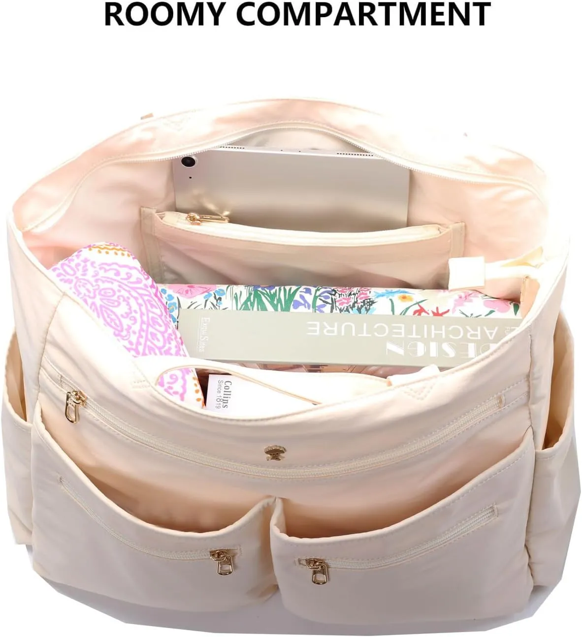 Weekender Bag Carry On Bag Overnight Tote Travel Duffle with 13 Pockets for Travel,Work，Gym,Beach,Teacher,Nurse