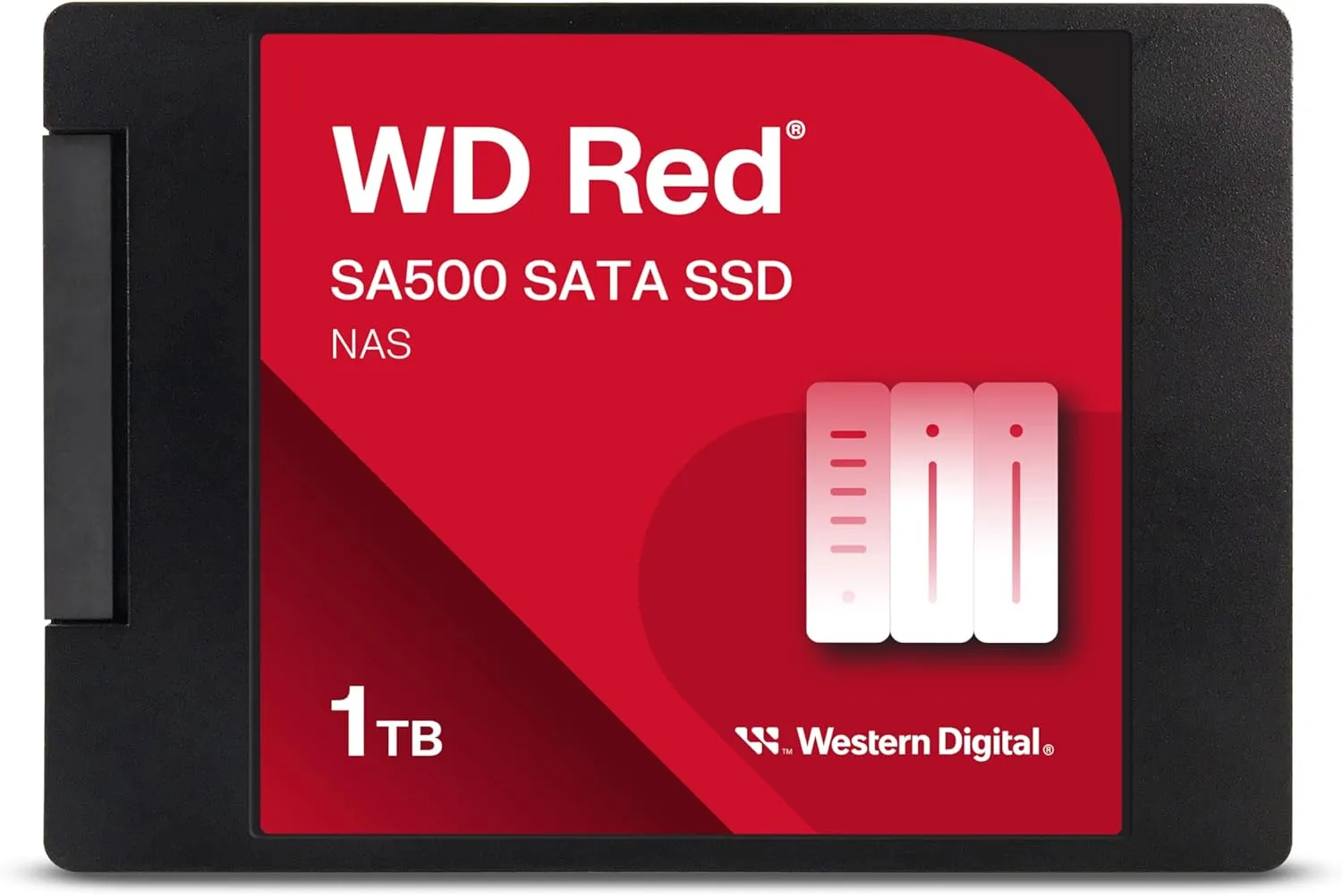 Western Digital 1TB WD Red SA500 NAS 3D NAND Internal SSD - SATA III 6 Gb/s, 2.5"/7mm, Up to 560 MB/s - WDS100T1R0A, Solid State Hard Drive