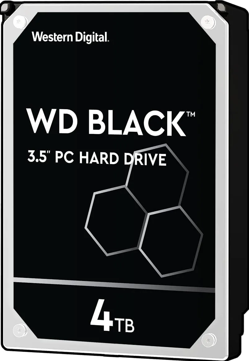 Western Digital 4TB WD Black Performance Internal Hard Drive HDD - 7200 RPM, SATA 6 Gb/s, 256 MB Cache, 3.5" - WD4005FZBX