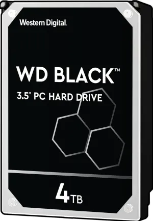 Western Digital 4TB WD Black Performance Internal Hard Drive HDD - 7200 RPM, SATA 6 Gb/s, 256 MB Cache, 3.5" - WD4005FZBX